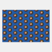 Metallische Basketball Ball Kinder Name Geburtstag Geschenkpapier Set (Vorderseite 3)