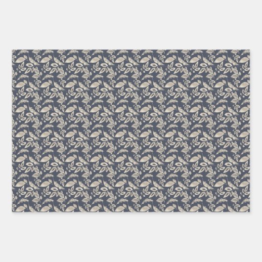 Metallische Blätter auf Black Blue und Red (Vorderseite 2)