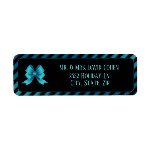 Metallische blaue Bow & Diagonal Streifen (Vorne)