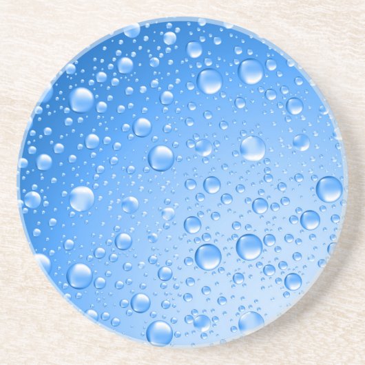 Metallische blaue Regenfälle Sandstein Untersetzer (Vorne)