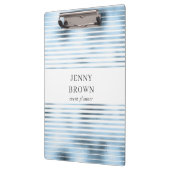 Metallische blaue Streifen Klemmbrett (Links)