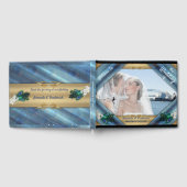 Metallische blaugrüne Friedenstruppen auf Smaragdg Gästebuch (Voll)