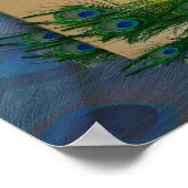 Metallische blaugrüne Friedenstruppen auf Smaragdg Poster (Ecke)