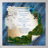 Metallische blaugrüne Friedenstruppen auf Smaragdg Poster (Vorne)