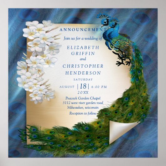 Metallische blaugrüne Friedenstruppen auf Smaragdg Poster (Vorne)