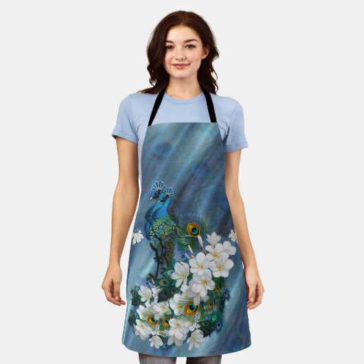 Metallische blaugrüne Friedenstruppen auf Smaragdg Schürze (Getragen)