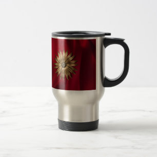 Metallische Blume auf Seide.jpg Reisebecher
