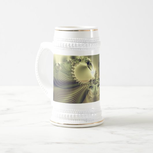 Metallische Blume Bierglas (Vorderseite Links)