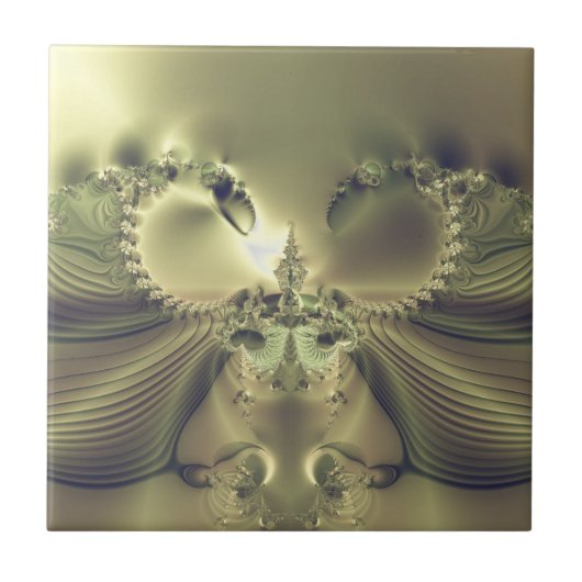 Metallische Blume Fliese (Vorderseite)