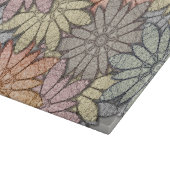 Metallische Blume Glas Schneidebrett (Ecke)