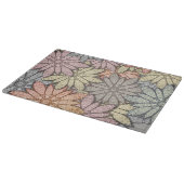Metallische Blume Glas Schneidebrett (Ecke)