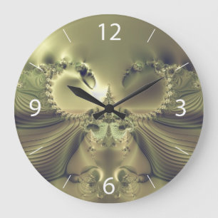 Metallische Blume Große Wanduhr
