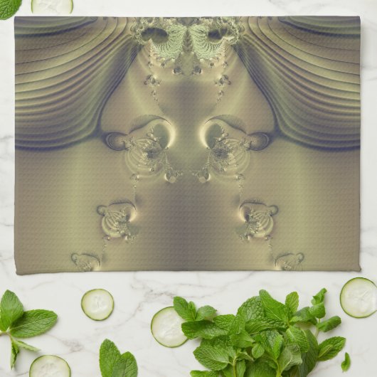 Metallische Blume Küchentuch (Gefaltet)