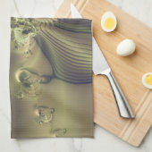 Metallische Blume Küchentuch (Viertel Falte)