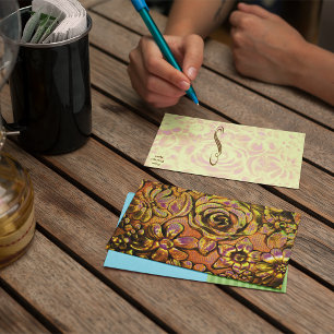 Metallische Blüte № 3 Postcard Vorlage Postkarte