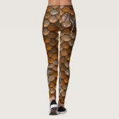 Metallische Bronze-Drachenskala Leggings (Rückseite)