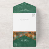 Metallische Bronzekopfer Rustikale Grüne Patina Ho All In One Einladung (Außenbereich)