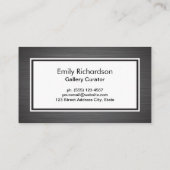 Metallische Bürstengrenzen Visitenkarte (Rückseite)