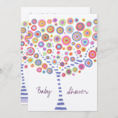 Metallische Circle Tree Custom Baby Dusche Einladu Einladung (Vorne/Hinten)