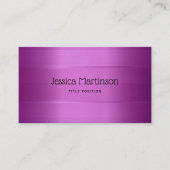 Metallische Deep-Lila Stripes-Muster-Visitenkarte Visitenkarte (Vorderseite)