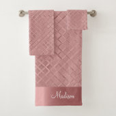 Metallische Diamantmuster Badhandtuch Set (Insitu)