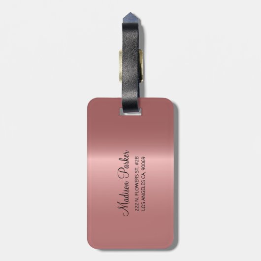 Metallische Diamantmuster Gepäckanhänger (Rückseite vertikal)