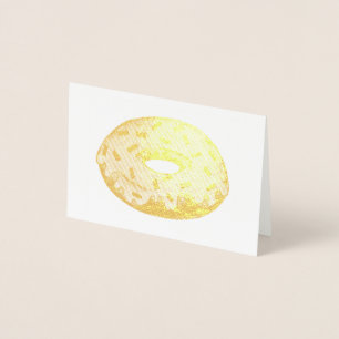 Metallische Donut mit Sprinklen Doughnut Feinschme Folienkarte