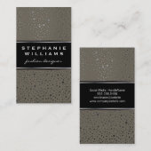 Metallische Dots Muster braun Visitenkarte (Vorne/Hinten)