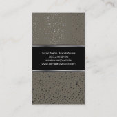 Metallische Dots Muster braun Visitenkarte (Rückseite)