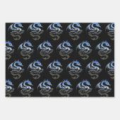 Metallische Drachensammlung Geschenkpapier Set (Vorderseite)