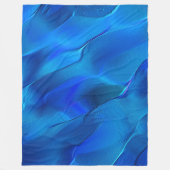 Metallische Dünen in lebhaften blauen Farben Fleecedecke (Vorderseite)