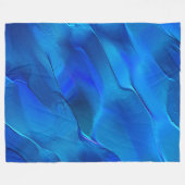 Metallische Dünen in lebhaften blauen Farben Fleecedecke (Vorderseite (Horizontal))