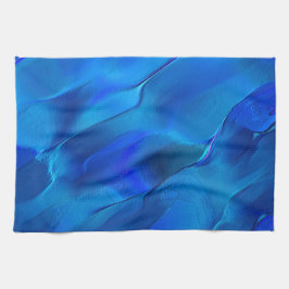 Metallische Dünen in lebhaften blauen Farben Geschirrtuch