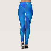 Metallische Dünen in lebhaften blauen Farben Leggings (Rückseite)