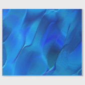 Metallische Dünen in lebhaften blauen Tönen Geschenkpapier (Flach)