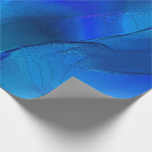 Metallische Dünen in lebhaften blauen Tönen Geschenkpapier (Ecke)
