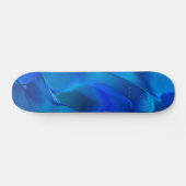 Metallische Dünen in lebhaften blauen Tönen Skateboard (Horizontal)