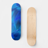 Metallische Dünen in lebhaften blauen Tönen Skateboard (Vorderseite)