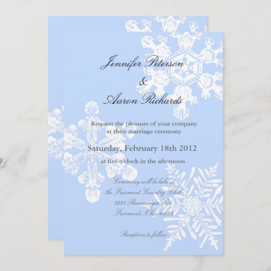 Metallische Einladung (Vorne/Hinten)