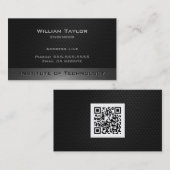 Metallische Eleganz mit QR Code Visitenkarte (Vorne/Hinten)