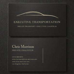 Metallische Executive Transport Schwarz & Gold Visitenkarte