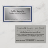 Metallische Fassade der Résumé Visitenkarte (Vorne/Hinten)