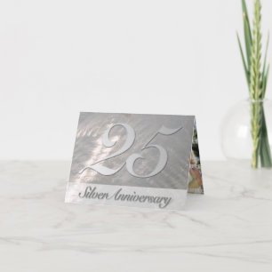 Metallische Faux Silber (25.) Jubiläumseinladung Einladung