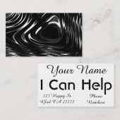 Metallische Flüssigkeit in Schwarzweiss Visitenkarte (Vorne/Hinten)