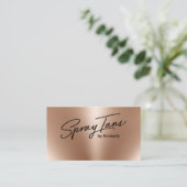 Metallische Folie Bronze Gold Spray tans moderne S Visitenkarte (Stehend Vorderseite)