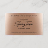 Metallische Folie Bronze Gold Spray tans moderne S Visitenkarte (Rückseite)