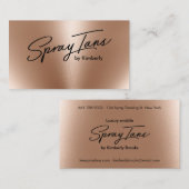 Metallische Folie Bronze Gold Spray tans moderne S Visitenkarte (Vorne/Hinten)