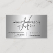 Metallische Folie des Visitenkarte (Rückseite)