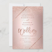 Metallische Folienhochzeit der Einladung (Vorderseite)