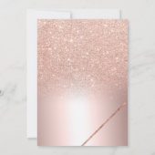 Metallische Folienhochzeit der Einladung (Rückseite)